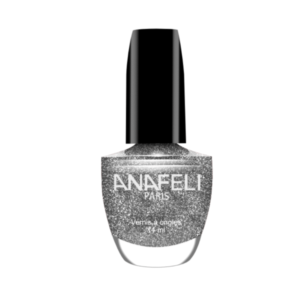 Vernis à ongles argenté effet diamant – Anafeli Paris 14ml